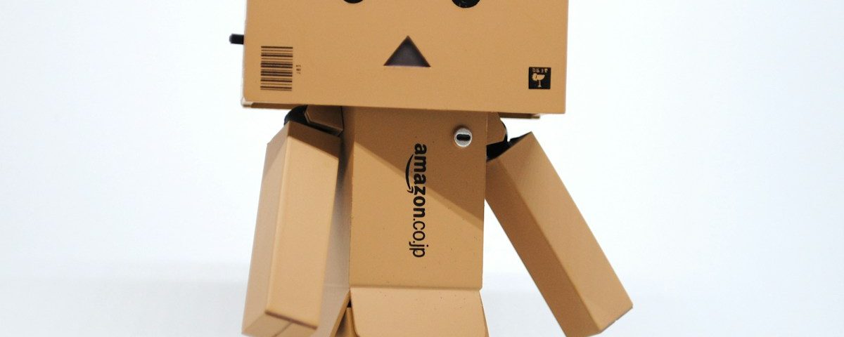 Amazon cardboard box character figurine